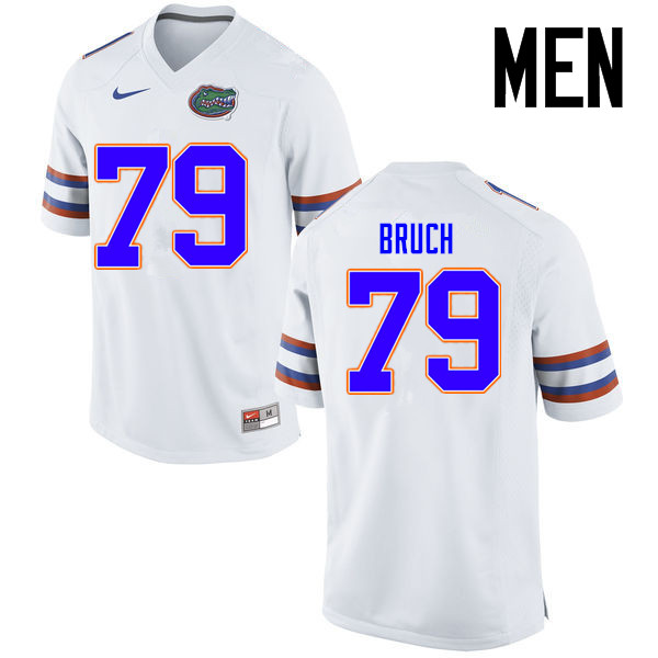 Men Florida Gators #79 Dallas Bruch College Football Jerseys Sale-White - Click Image to Close